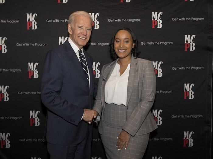Jennylee Ramos with President Joe Biden